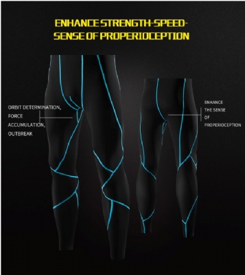 MEN'S COMPRESSION LEGGINGS GYM SPORTS PANTS FITNESS WEAR FACTORY