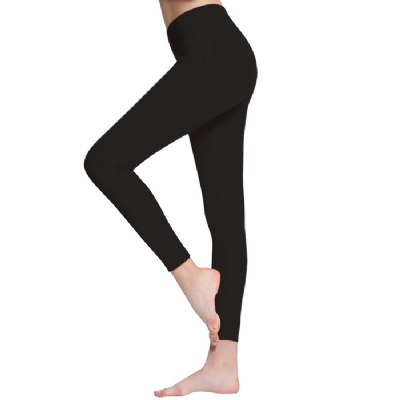 WOMEN BLACK GYM LEGGINGS BLANK YOGA PANTS