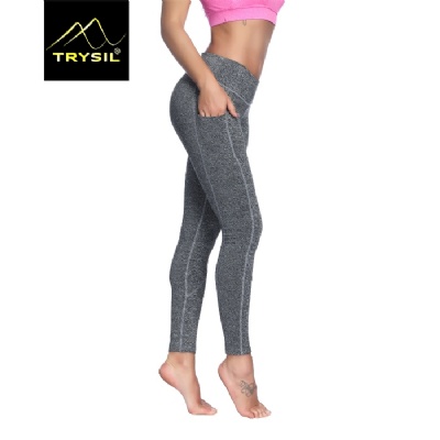 WOMEN GYM LEGGINGS WITH POCKETS YOGA FITNESS PANTS