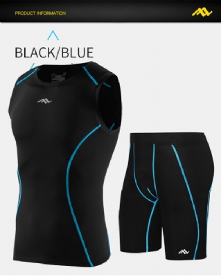 MEN TIGHT SUMMER GYM SUITS SKINNY COMPRESSION FITNESS TRAKSUIT